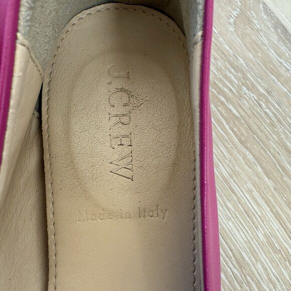 J CREW J. Crew CECE $125 Hot Pink Italy Leather Ballet Ballerina Flats Sz 6 5.5 - Picture 4 of 10